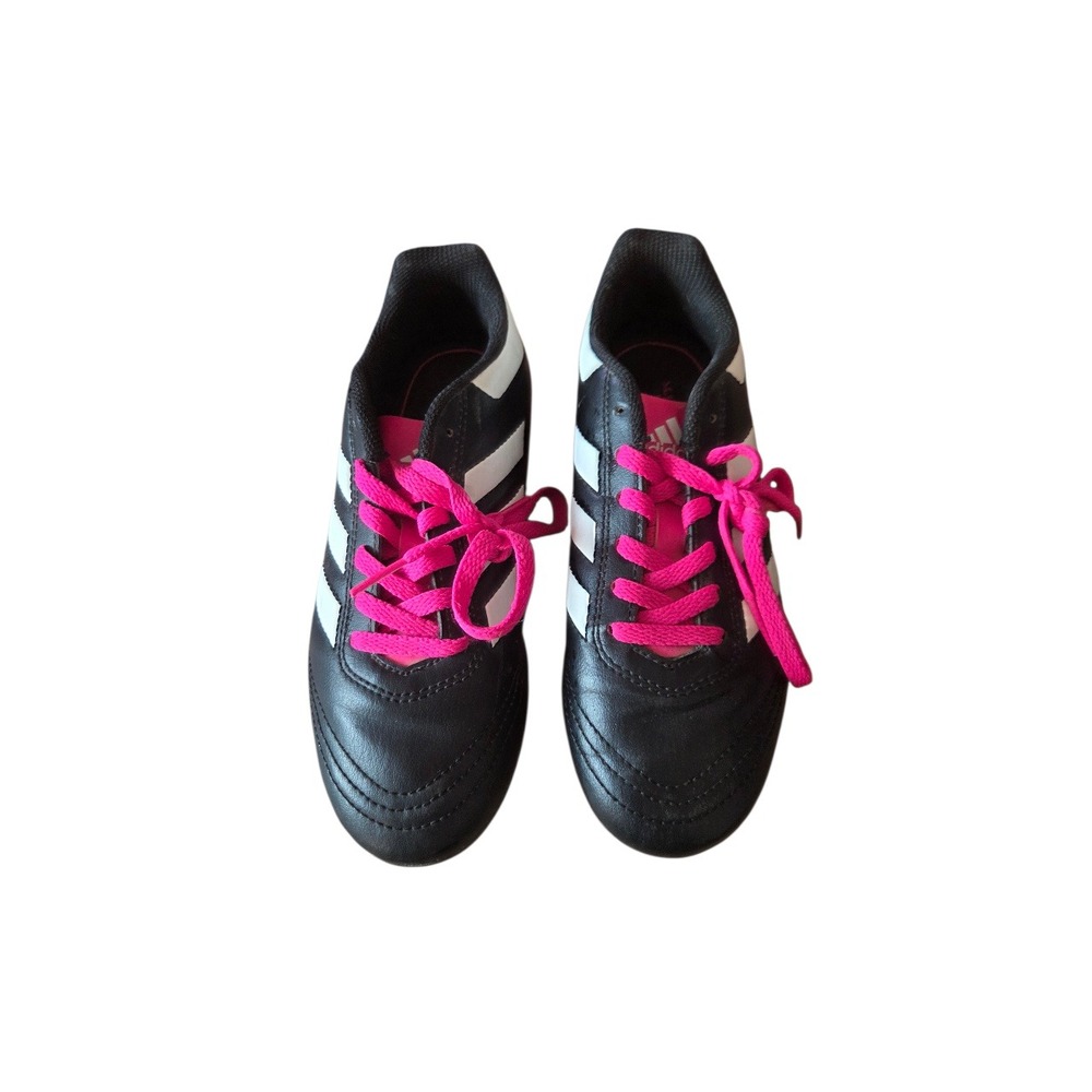Adidas Youth Soccer Cleats Black Pink FG Firm Ground Size 2.5 - Picture 1 of 5
